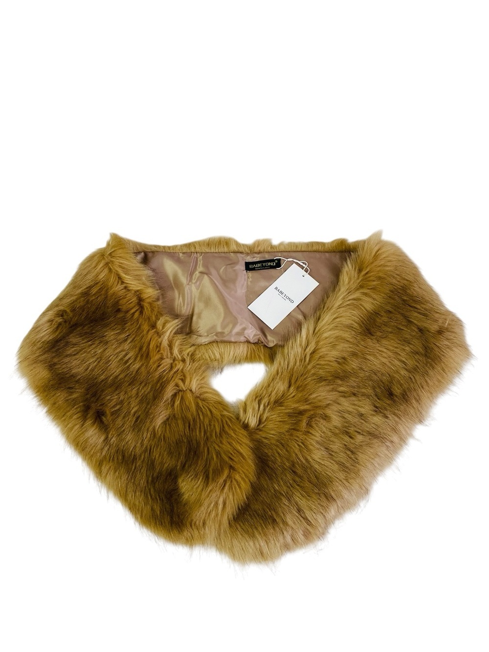 Babeyond Faux Fur Shoulder Collar Shawl Wrap 56” x 7”
